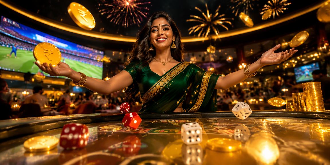 Indian woman placing cricket bet online using mobile