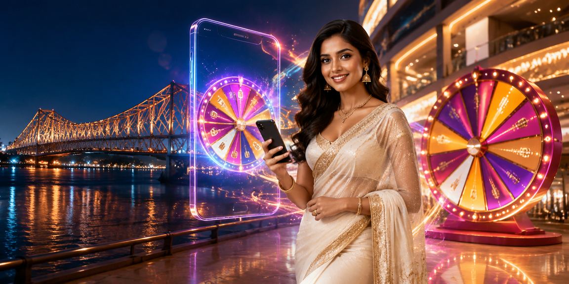 A woman in Kolkata making cricket bets on mobile